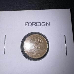 1954 Sweden 1 Ore Coin Uncirculated Gustaf VI Bronze World Coin